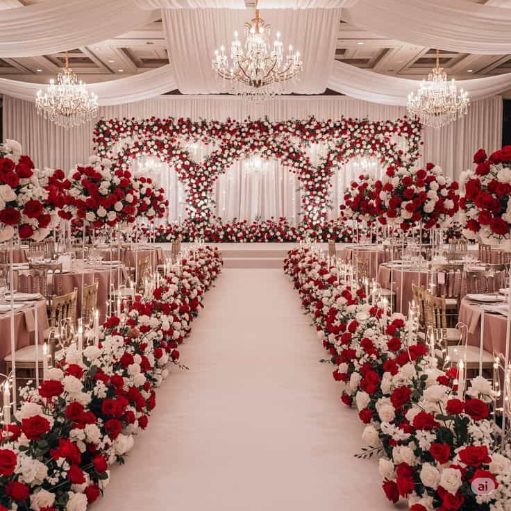 Ballroom Events Elegant ballroom setup for weddings, engagements, and special events. تجهيز قاعة فاخرة لحفلات الزفاف والخطوبة والمناسبات الخاصة