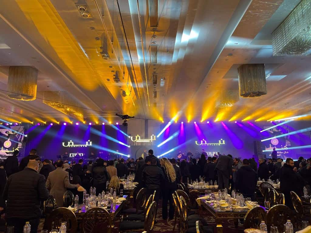 LED Screens شاشات LED screen setup for events with stage and visual display. تجهيز شاشات للحفلات مع عرض مرئي ومسرح