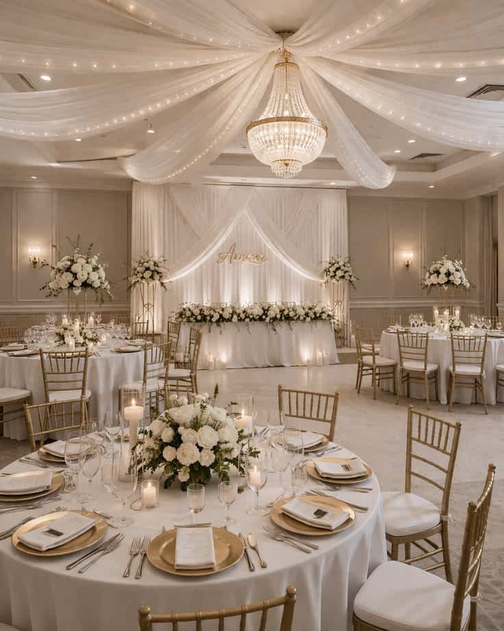 Luxury Tent Full event tent setup with stage, seating, and decoration – تجهيز خيمة حفلات كامل مع كوشة وجلسات وتزيين